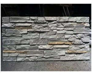 Hot Selling Modern 3D PU Stone Wall Panel Fire-proof Water-proof Interior Exterior Villa Wall Decoration Polyurethane Artificial