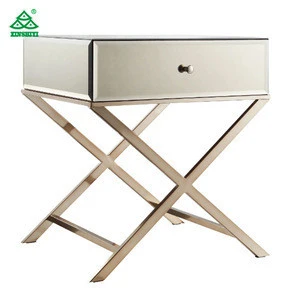 hot selling modern bedside table / nightstand metal legs in the bedroom /side table in living room factory direct sale