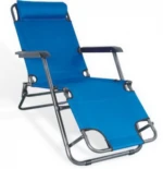 hot steel balanced folding beach chair/foldi sun lounger chair with pillow