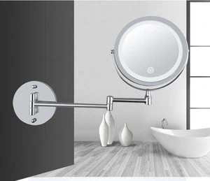 Hotel Bathroom Fog Free LED Bathroom Lighted Mirror With Touch Sensor
