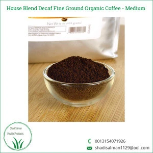 House Blend Bulk Medium Decaf Fine Ground Organic Coffee in Best Packaging