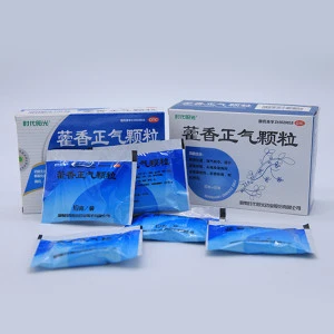 Huo xiang zheng qi granules to prevent vomiting and diarrhea and cold and cough for herbal supplement medicine