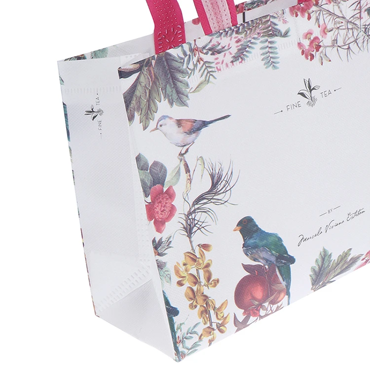 Idyllic Flowers Foldable Non-woven Fabric Box Bag Shopping Bag