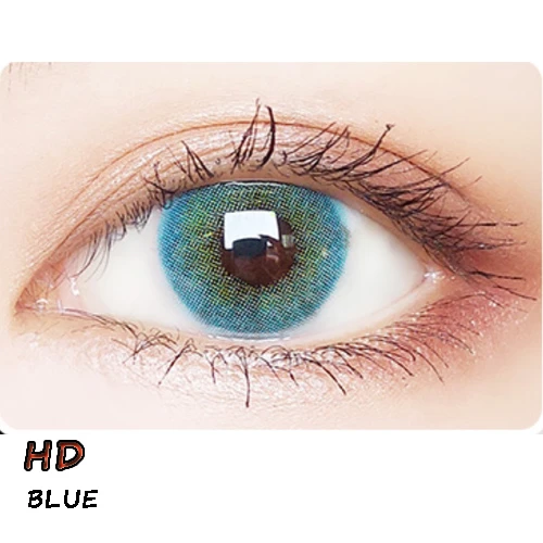 in stock natural cosmetic blue green brown gray contact lenses Ship from 1 pair HD model 6 colors Lentilles de Contac