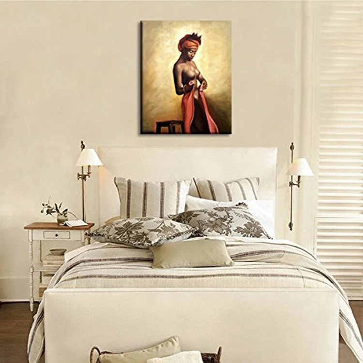 Indian Women half-naked Oil Painting Printed on Canvas