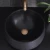 Import Indoor Polished Black Stone Round Bathroom Sink from China