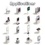Industrial Capacitive Touch Screen LCD Monitors Panel PC Wall Mountable with i7 i5 i3 CPU Options 10.1 15.6 21.5 Inch Sizes