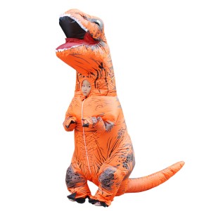 Inflatable T-rex Dinosaur Jurassic World Costume Halloween Dress Inflatable  Mascot Blow-up for Children