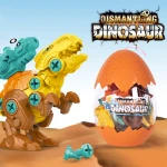 Interactive Toys PVC Cheap DIY Educational Assembly T-Rex With Shooting Game Dinosaur Eggs Toys