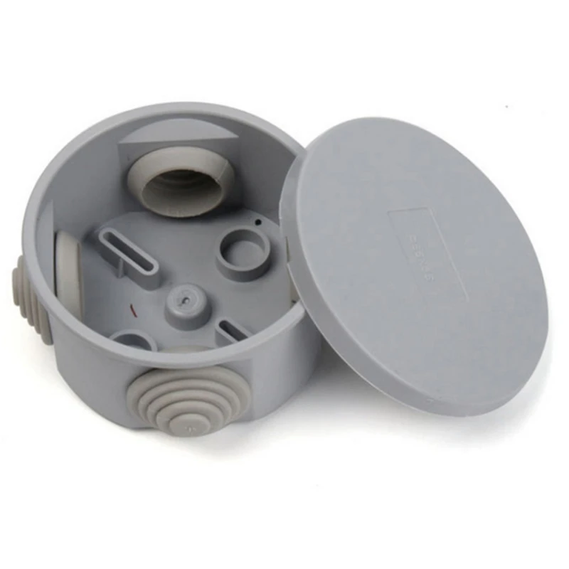 IP44 IP55 IP65 waterproof weatherproof round electrical junction box with soft plug