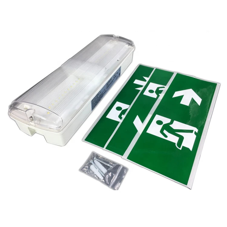 IP65 ABS PC Multifunctional Triproof Waterproof Firefighter Fire Ex Explosion Proof LED Exit Sign Rechargeable Emergency Light