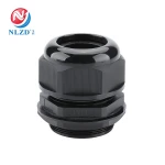 IP68 Black White Spiral Wire Cable CE Waterproof Nylon Plastic Connector Cable Gland