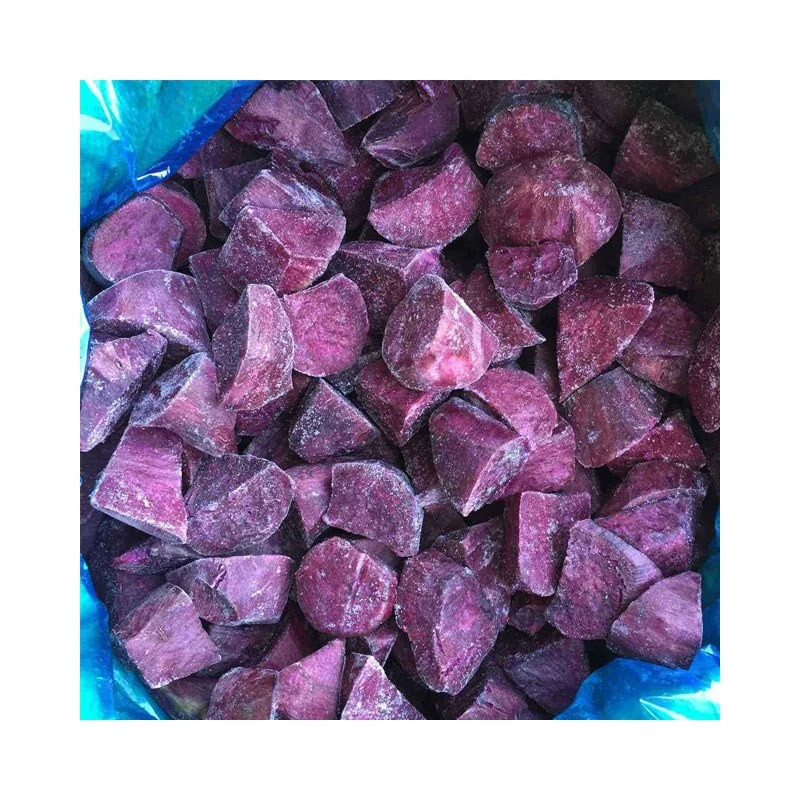 IQF Bulk Cheap Frozen Lozenge Vegetable Cut Purple Sweet Potato Vegetables For Agency Cooperate