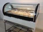 italian gelato counter glass cold showcase ice cream display freezer