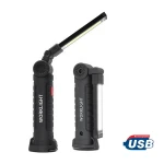 Japan Aldi portable USB rechargeable magnetic cob led worklight inspection light work light for car repair emergency