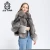 Import JSTAR Fur collar jacket with cuffs genuine leather coat with fox fur gray fox fur womens coat from China