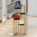 Kainice Handbag shop display shelf design shoes bag shop decoration display table