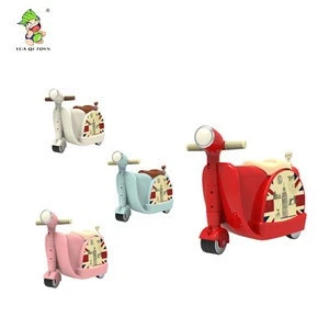 kids Plastic suitcase toys Multifunction ride on Tricycles