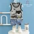 Import Kids Summer Vest Set Pure Cotton Sleeveless Vest Kids 2 Piece Outfits Boys and girls Clothing Sets Baby Clothing from China