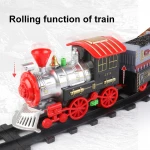 Kids Toy Children Educational Brinquedos Eletricos Sound Smoking Rail Toy Trains Set Electric Model Train Toy