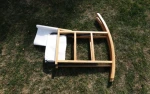 Kingpool Outdoor Comfortable Bamboo Aluminum Wave Rocking Lounger Folding Chair for camping
