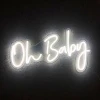 Large Stock Glass Silicone LED Lighting Letter Home Decorative Custom Oh Baby Neon Sign