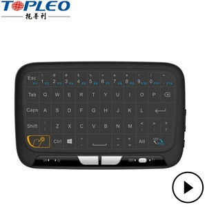 latest H18 usb 2.4GHz Wireless Rechargeable Touchpad keyboard mouse combo touch freely on a smooth glass surface