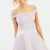 Import Lavender classic feminine embroidered off shoulder full prom dress from China