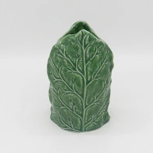 Leaf Design Modern Chinese Ceramics Flower Vase