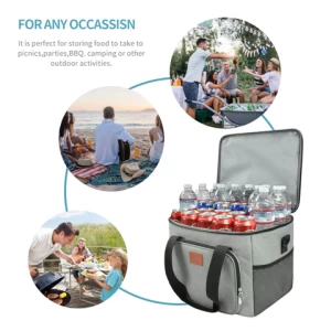 Leakproof Durable Golf High Quality Travel Picnic Wine Folding Tote Food Delivery Insulated Cooler Bag