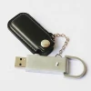 Leather case usb flash drive use the A class chip flash memory