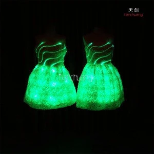 LED Light Stage Clothes, Remote Control Stage Performance Clothes, Programmable LED Dance Costume