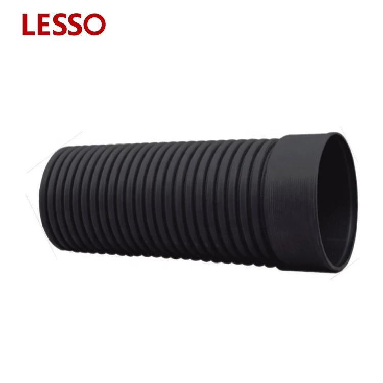LESSO HDPE Double Wall Corrugated Pipe with Socket End pe drainage pipe