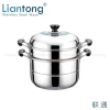 Liantong Factory Hotel Restaurant Stainless steel 201 material 2/3 tier food steamer cookware