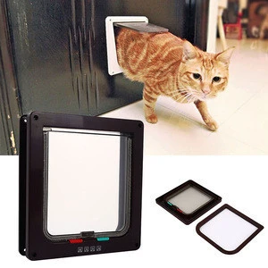 Lockable Intelligent Microchip Home Interior Pet Cat Door Retractable Dog Safety Gate