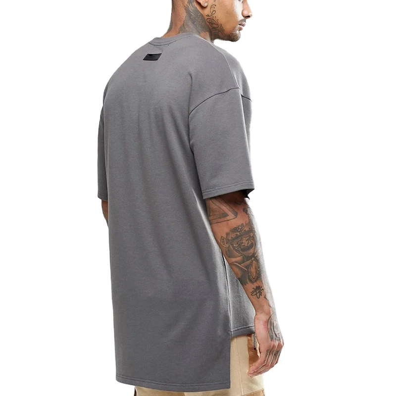 loose fit apparel elongated length heavy t shirt