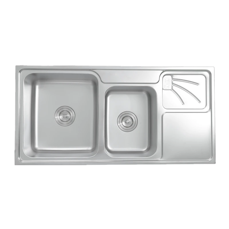 LQS-5049 Custom Size Drainboard Stainless Steel Pressed Sink 201/304 Basin Deep Laundry Kitchen Sink