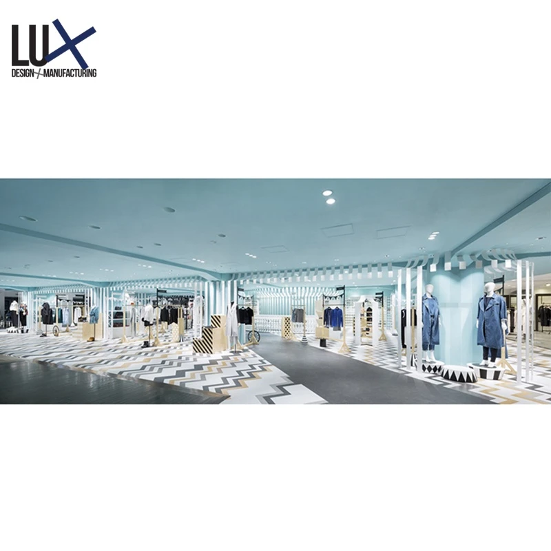 LUX Free Garment Cabinet Clothing Design Apparel Shop Kiosk For Outlets
