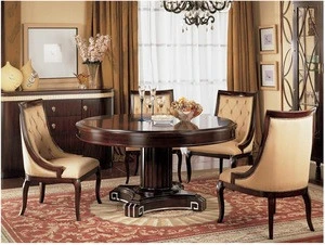 Luxury 5 star hotel Lobby Booth Table and Leather Chair Restaurant Furniture Sets