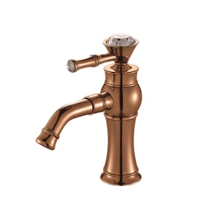 Luxury golden brass basin sink mixer tap single handle hole kitchen bronze faucet