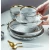 Import Luxury gray glazed 6pcs ceramic marble dinnerware set from China