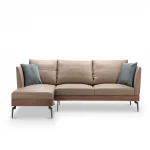 Luxury Home Furniture Sectional Solid Walnut Sofa Set With Feathered Cushion For Living Room