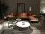 Import Luxury italy fancy living room home goods modern rose gold stainless steel coffee table real marble round coffee table from China