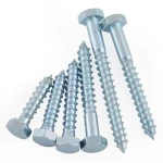 M6-M12 Screws External Hex Head Self Tapping Wood Screw DIN571 Hexagon Head Full/Half Thread Bolt Zinc Plated Carbon Steel