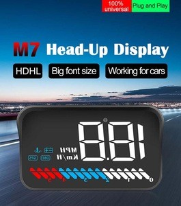 M7 Hud Car Head Up Display OBD2 GPS Two System Digital Speedometer Projector Auto Car Electronic Display