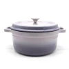 Made China Superior Quality Purple Enamel Cast Iron Die Cast Cute Casserole Pot Cookware