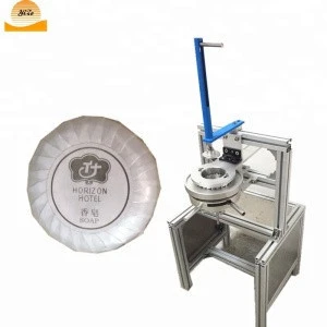 manual soap pleat wrapping machine round hotel soap packing machine