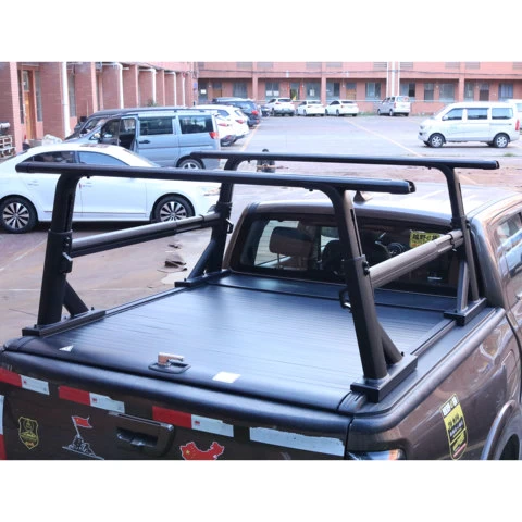 Manufacturer aluminum universal 800 lb ladder rack capacity pick up pickup rear gutter roof truck clamp bed car
