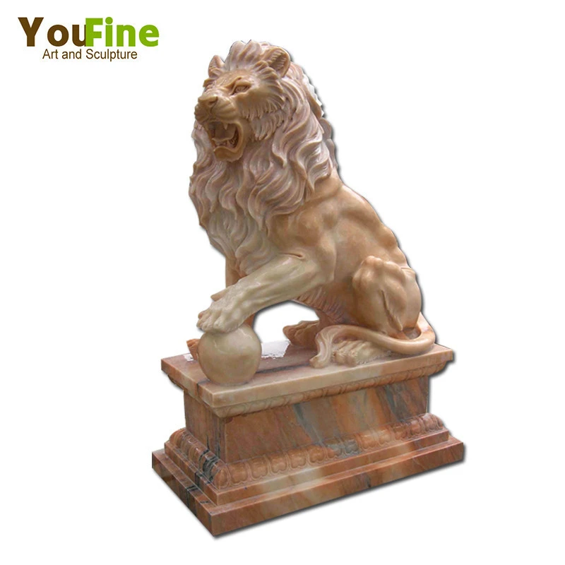 marble stone winged lion statue