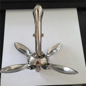 Marine hardware boat accessories stainless steel folding anchor